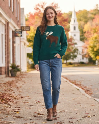 Moose Crew Neck Sweater