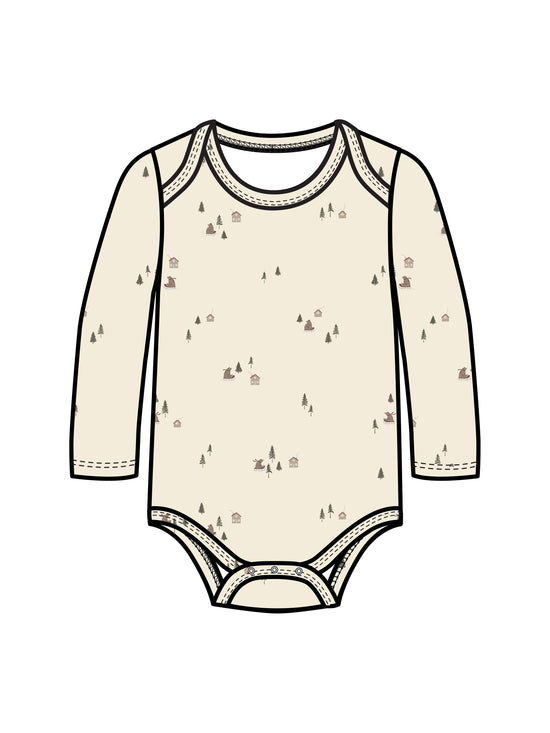 Organic Baby River Bodysuit - Bear Sled