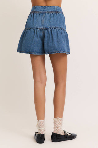 HIGH WAIST FLARE SHORTS