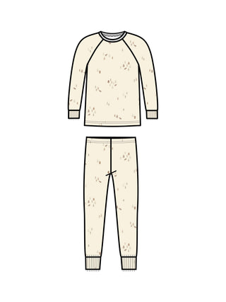 Organic Baby & Kids Long Sleeve Jammies - Backwoods / Taupe