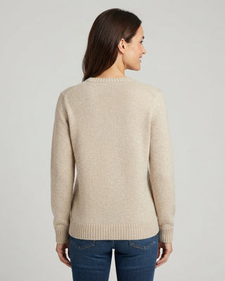 Kimmie Cozy Bear Crew Neck Sweater / Oatmeal