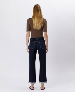 High Rise Cuffed Crop Straight / Time Away