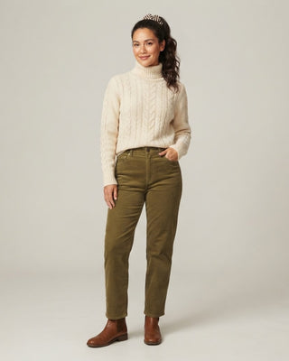 Striped Knit Scrunchie / Coffee