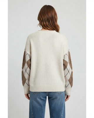 Gia Argyle Oversized Sweater / Cream Multi