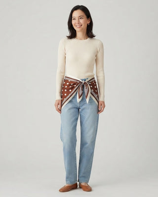 Waist Belt Silk Scarf / Cocoa