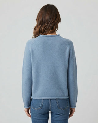 Teresa Cow Sweater / Dusty Blue