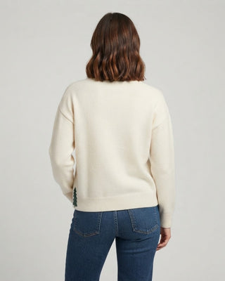 ”Ski You Later” Holiday Sweater / Cream