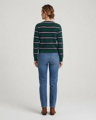 Sara Striped Cardigan / Green Multi