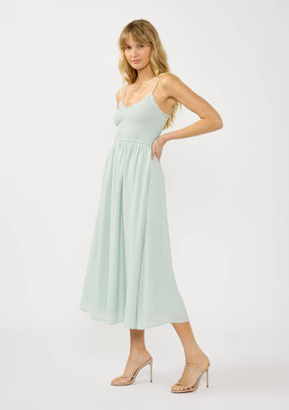 Spaghetti Strap V-Neck Midi Dress