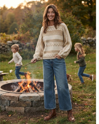 Carlisle Cozy Crewneck Sweater / Cream