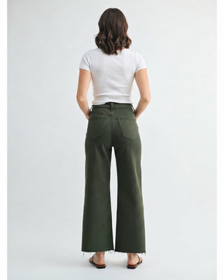Granville Scissor Cut Wide Leg Jean / Olive