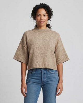 Marisol Short Sleeve Sweater / Mocha Mousse