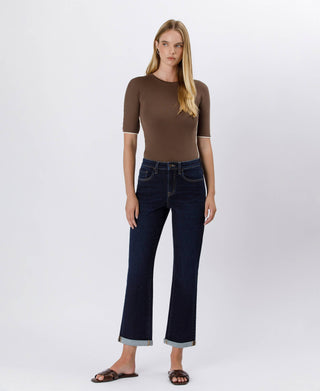 High Rise Cuffed Crop Straight / Time Away