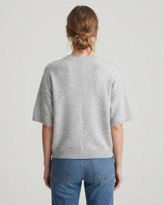 Veronica Short Sleeve Sweater / Heather Grey