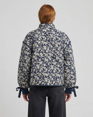 Emilia Quilt Jacket / Navy Floral