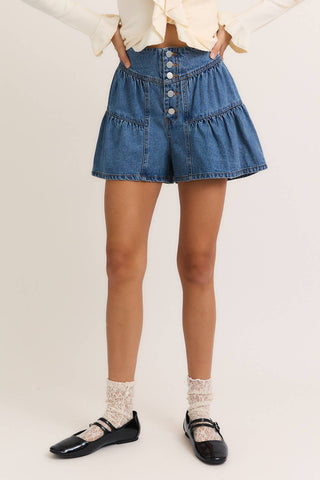 HIGH WAIST FLARE SHORTS