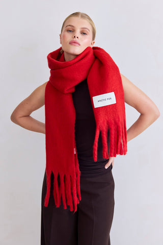 The Stockholm Scarf - 100% Recycled - Crimson Red