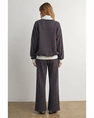 Wide Leg Knit Pants / Brown Multi