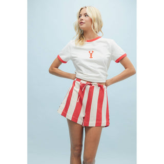 Cotton Striped Shorts