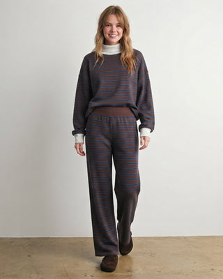 Wide Leg Knit Pants / Brown Multi