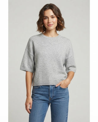 Veronica Short Sleeve Sweater / Heather Grey