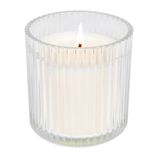 Warm and Cozy 12 oz Soy Candle, Fluted Ribbed Jar - Decor