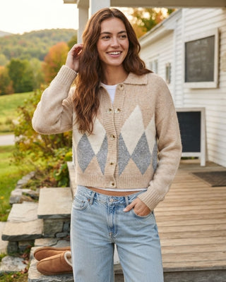Lynne Argyle Cardigan / Oat
