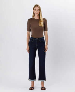 High Rise Cuffed Crop Straight / Time Away