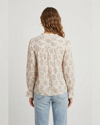 Carly Leaf Print Blouse