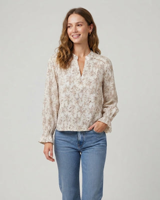 Carly Leaf Print Blouse