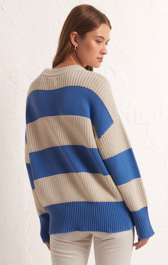 Fresca Stripe Sweater Blue
