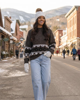 Jacqueline Fairisle Sweater / Brown Multi