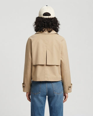 Marisol Cropped Trench Jacket / Camel