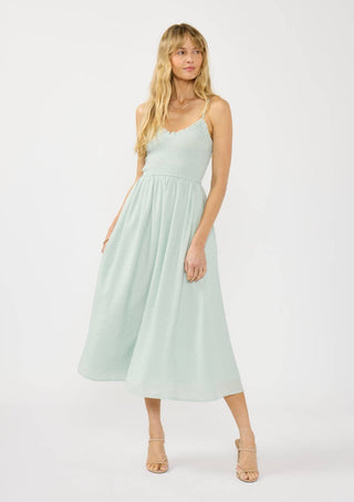 Spaghetti Strap V-Neck Midi Dress