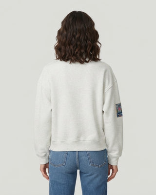 Andie Mockneck Ski Patch Sweatshirt / Melange