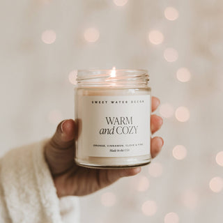 Warm and Cozy 9 oz Soy Candle - Christmas Home Decor & Gifts