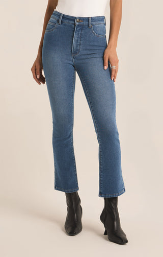 Lia Ankle Kick Flare Denim Pant / Vintage Indigo
