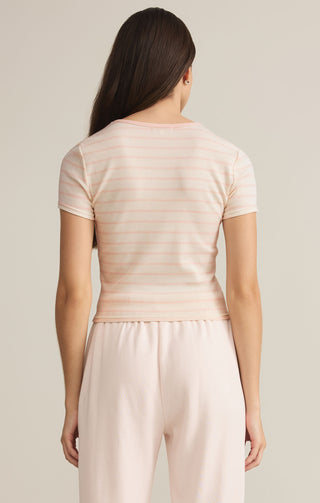 Saxton Stripped Tee / Pink Salt