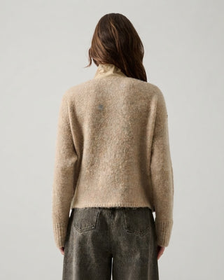 Larissa Quarter-Snap Mountain Sweater / Oatmeal