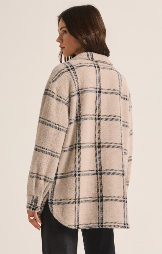 Plaid Tucker Jacket / Crystal Grey