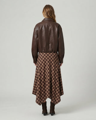 Hanna Plaid Handkerchief Midi Skirt