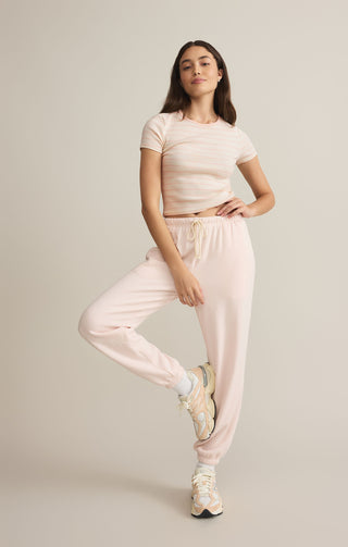 Saxton Stripped Tee / Pink Salt