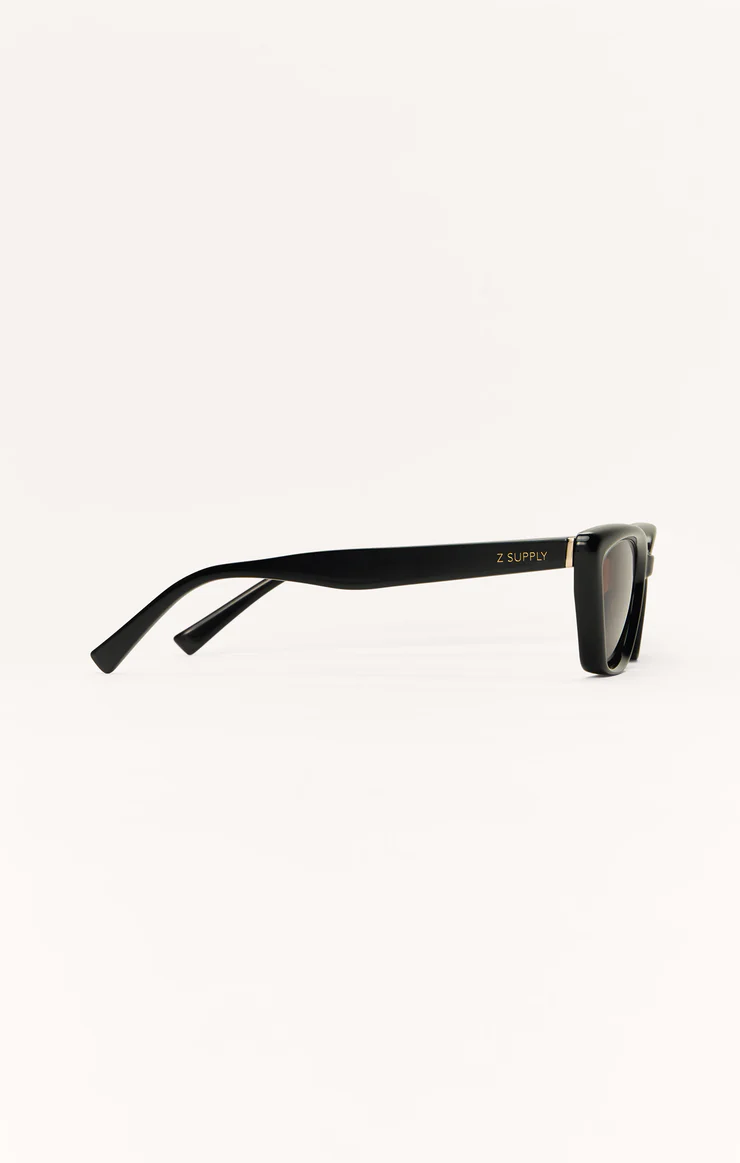 Staycation Polarized Sunglasses / Polished Black - Brown