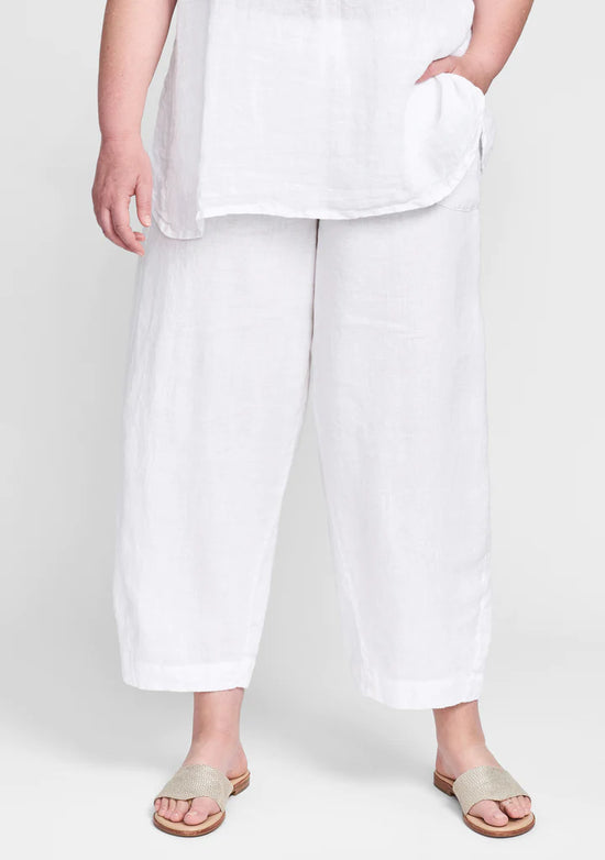 Seamly Linen Pant White
