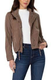 Stretch Cotton Blend Cargo Jacket