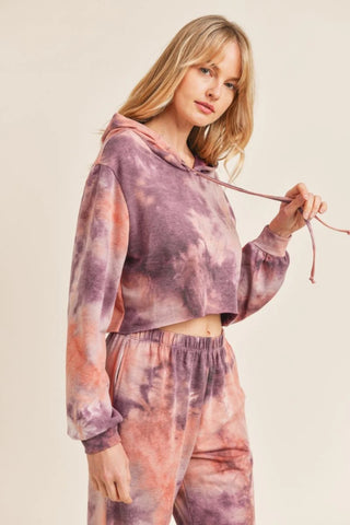 Sunset Over Portland Cropped Hoodie