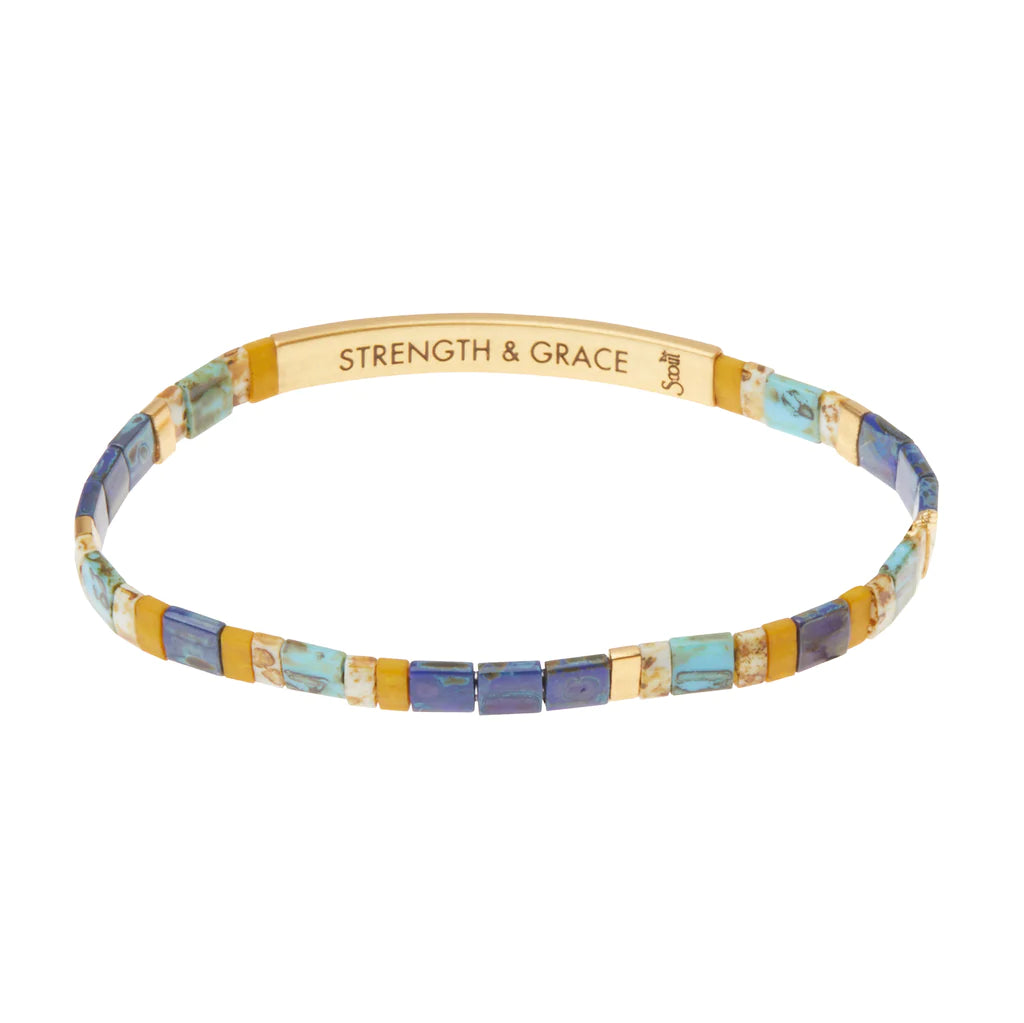 GK001 Good Karma Bracelet Indigo Gold