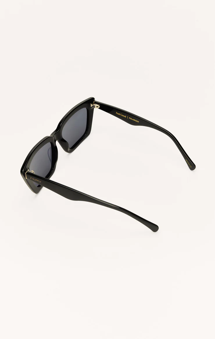 Feel Good Polarized Sunglasses / Black Grey