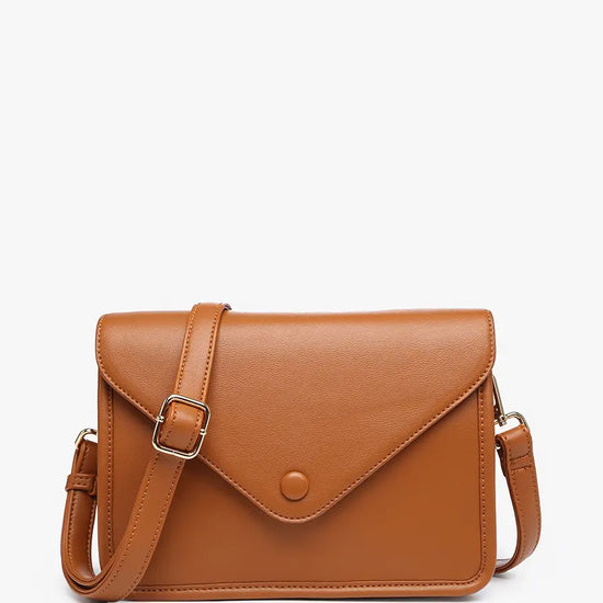 Lagos Envelope Brown Crossbody Clutch