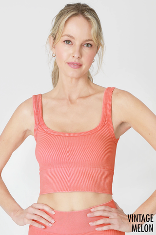 Vintage Chevron Crop Top